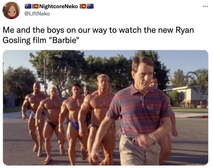 Ryan Gosling Ken Twitter Reactions - group of men