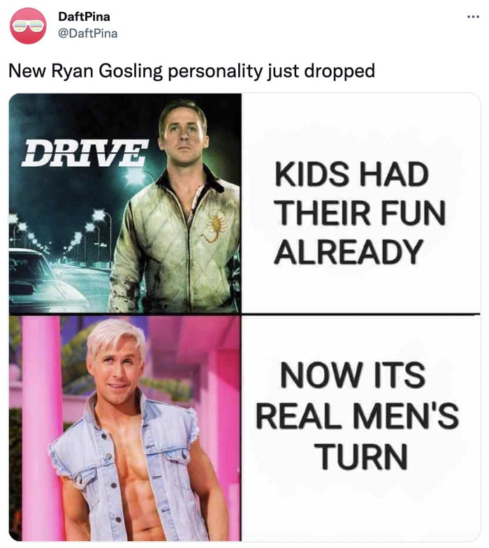 Ryan Gosling Ken Twitter Reactions - kids vs real men