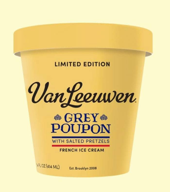 Van Leeuwen Grey Poupon Ice Cream - ice cream pint label