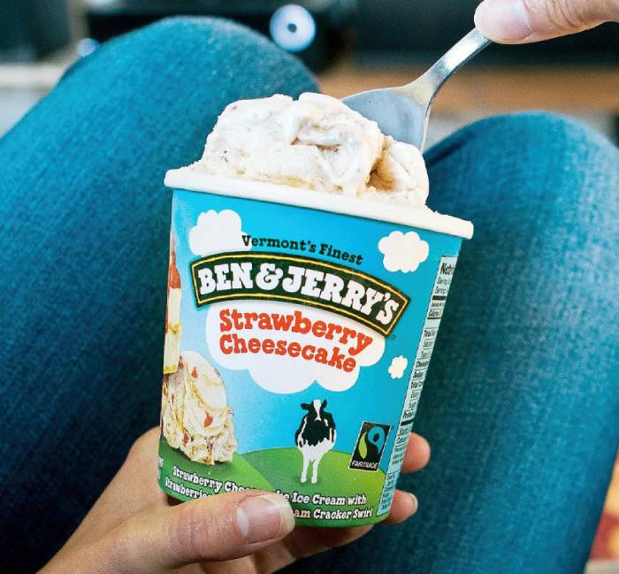 Ben and Jerry's Flavors - Strawberry Cheesecake