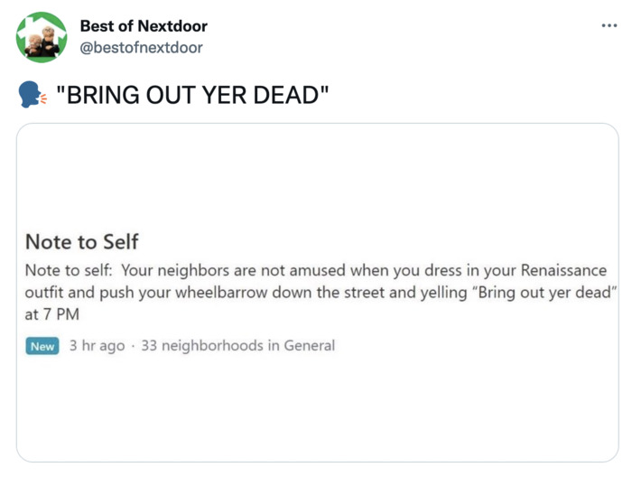 Best of Nextdoor - yer dead