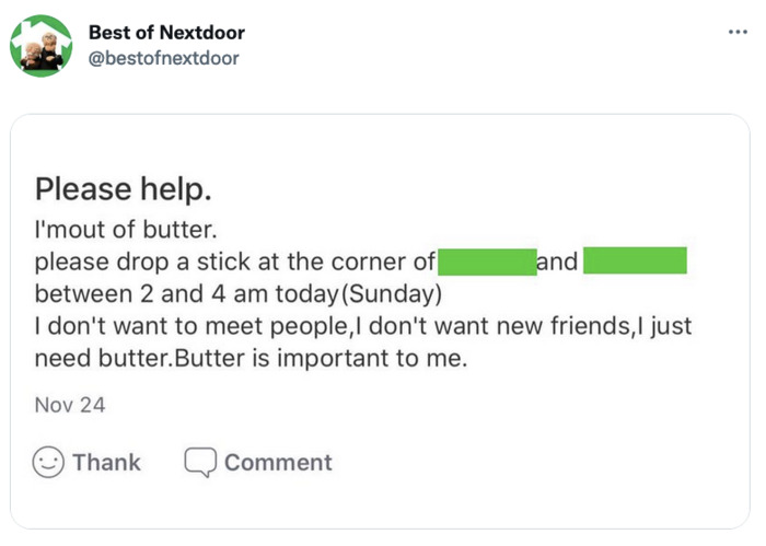 Best of Nextdoor - butter