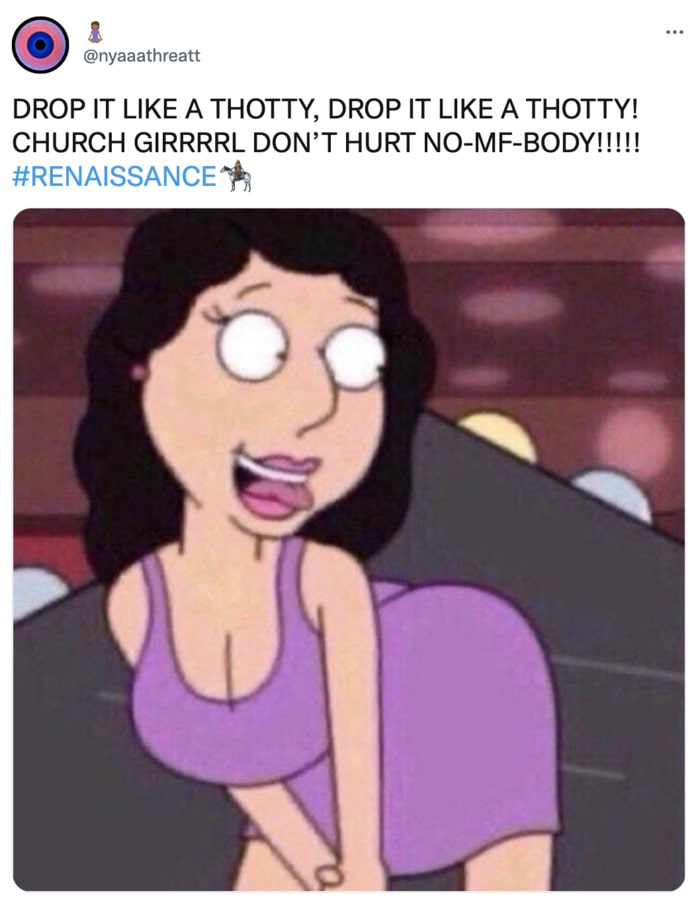 Beyonce Renaissance Memes and Tweets - Church Girl