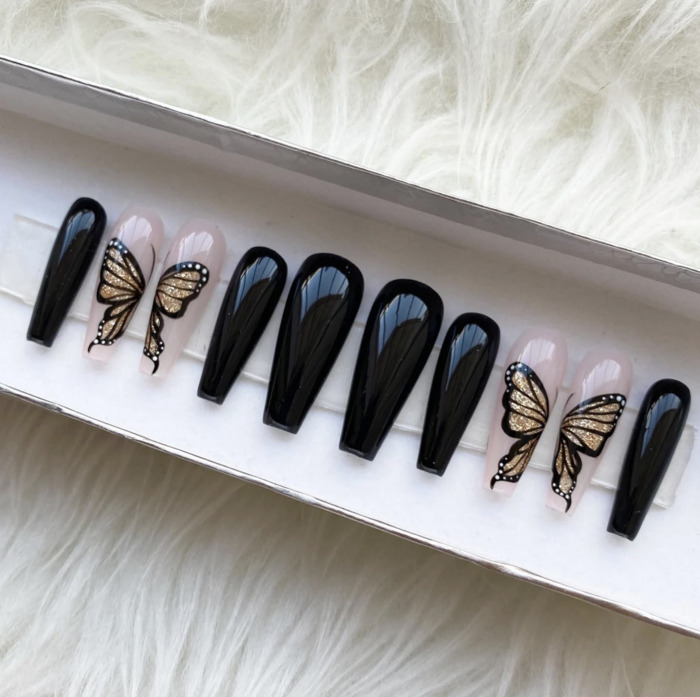 Butterfly nails - press ons