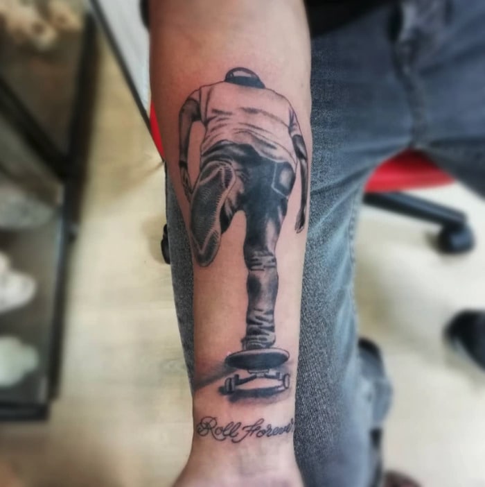 Cool Tattoos - skateboarder