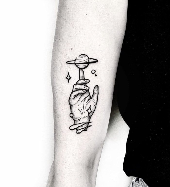 Cool Tattoos - universe at fingertips