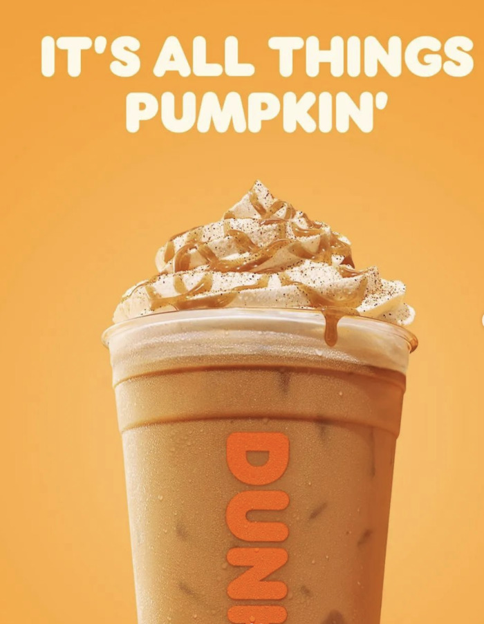 Dunkin Fall Menu 2022 - all things pumpkin