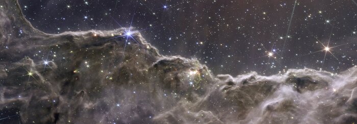 First Photos NASA Webb Telescope - Carina Nebula Combined Webb and MIRI