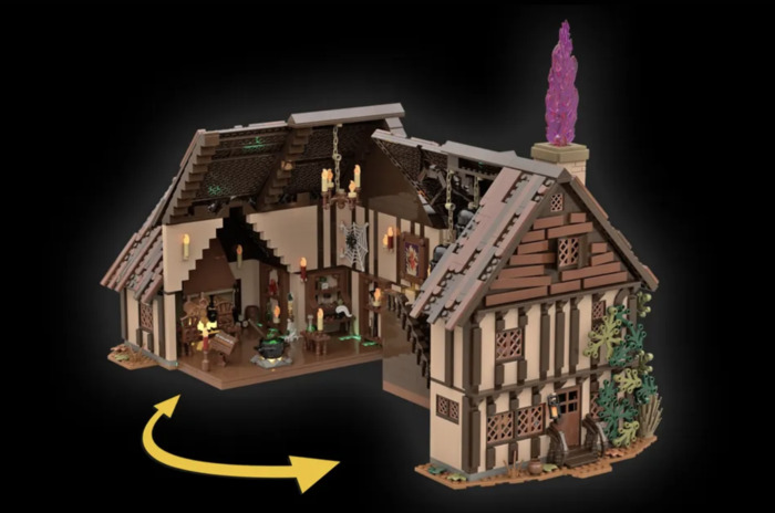 Lego Hocus Pocus House - Inside Sandreson Sisters Cottage