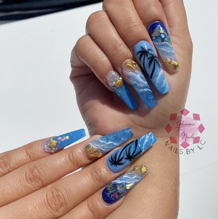 Ocean Nails - palm trees