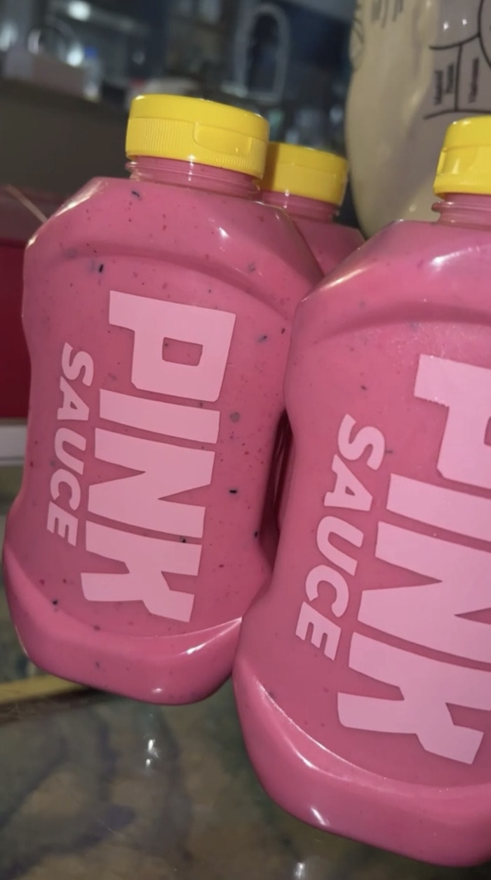 Pink Sauce TikTok Trend - bottle