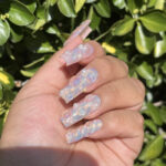 Summer Gel Nail Designs - holographic 3D