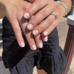 Summer Gel Nail Designs - evil eye minimalist