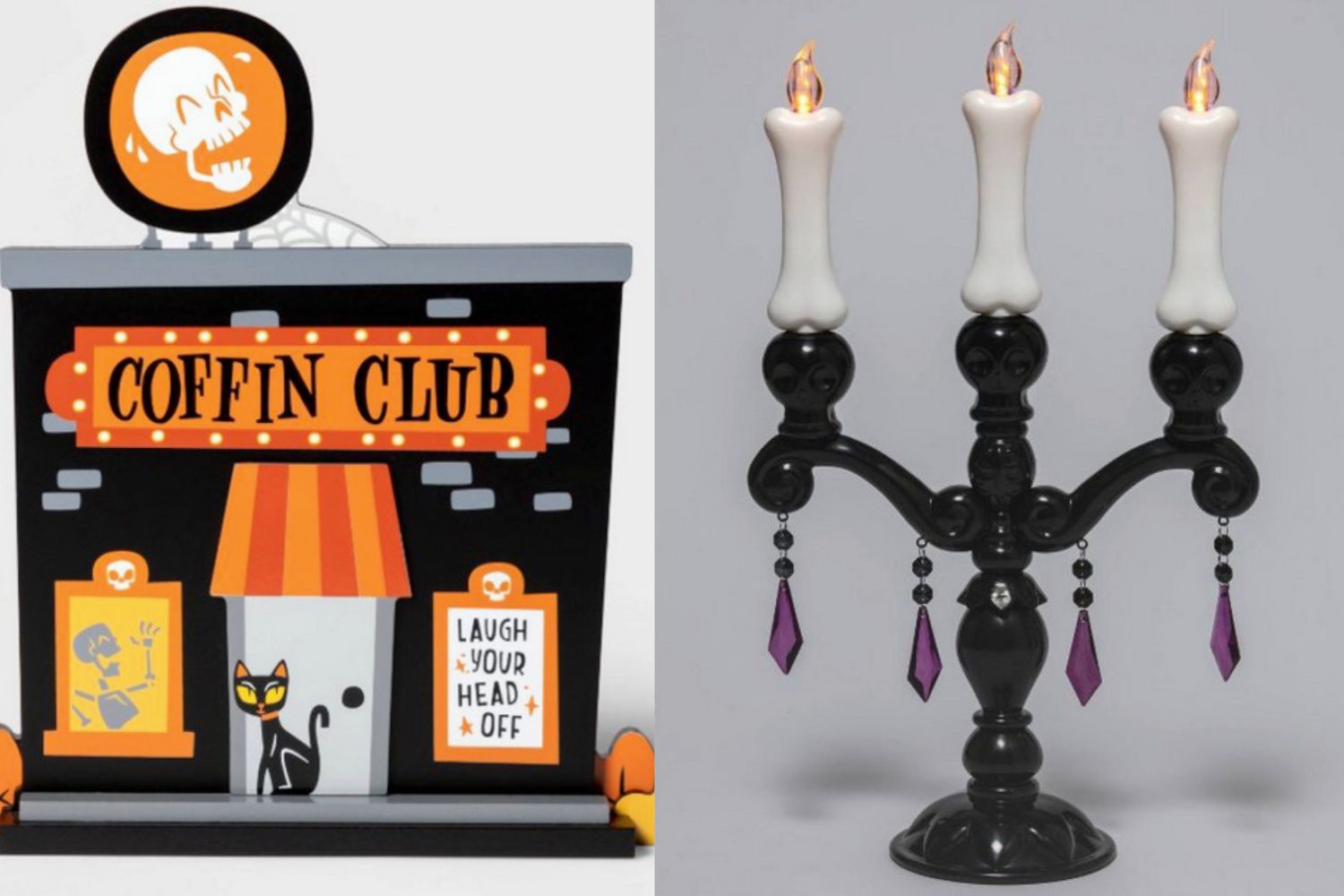 Target Hyde and Eek animated pumpkin, bat and skeleton collection