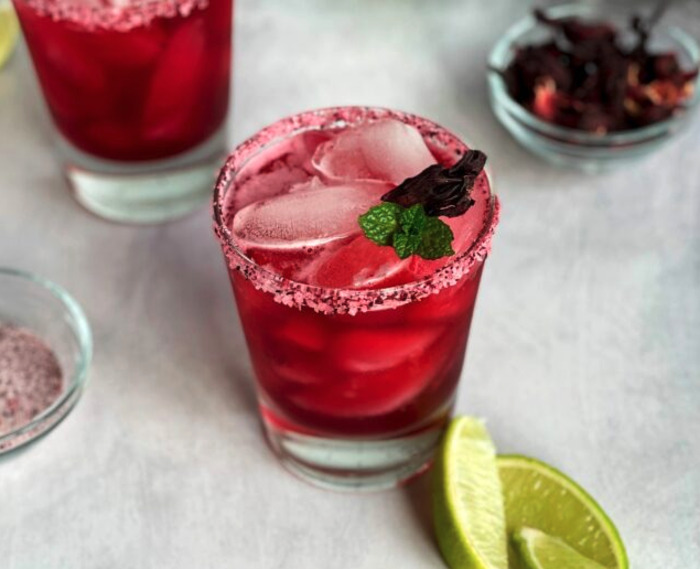 Tropical Cocktails - Hibiscus Margaritas