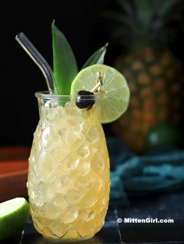 Tropical Cocktails - Pineapple Mai Tai Rum Cocktail