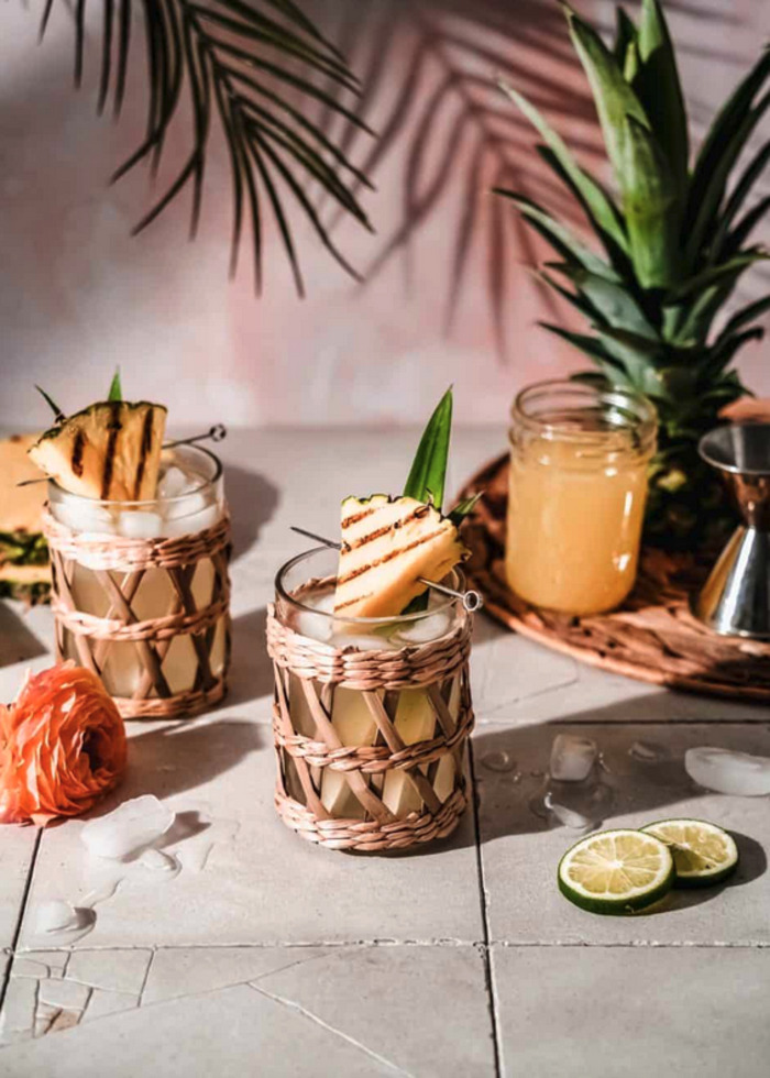 Tropical Cocktails - Grilled Pineapple Moscow Mule