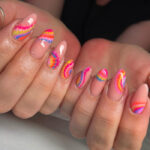 Tropical Nail Designs - tie dye