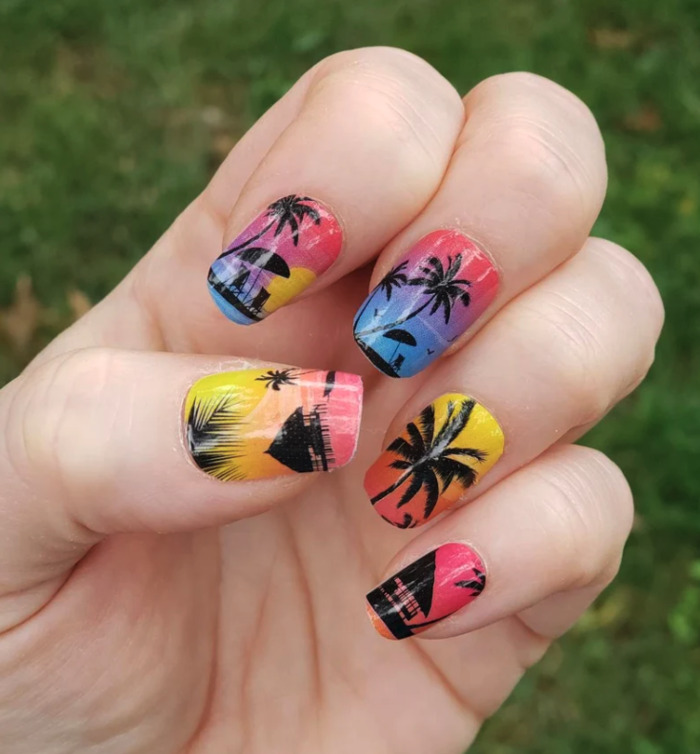 Tropical Nail Designs - nail wraps