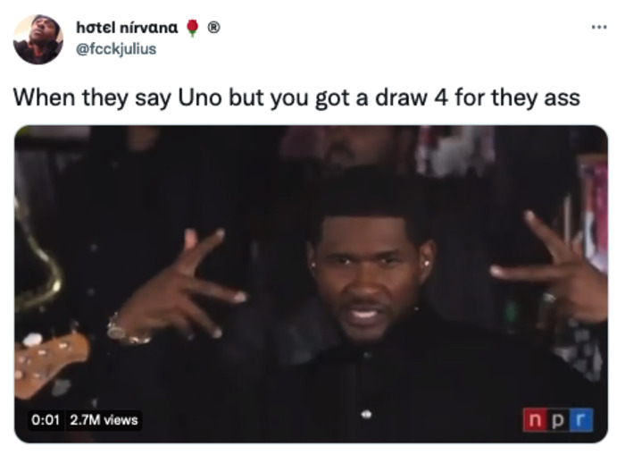 Usher Memes - Uno draw 4