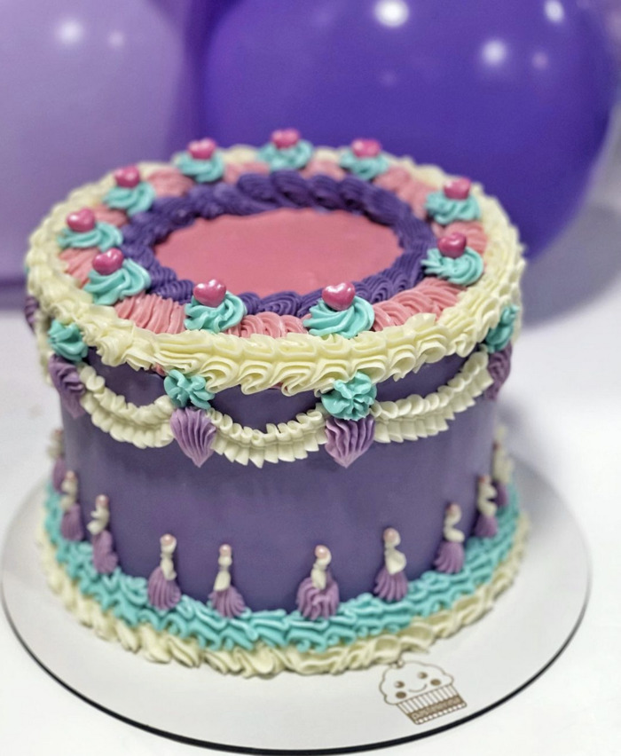 Vintage Cakes - purple old school