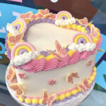 Vintage Cakes - rainbow butterfly