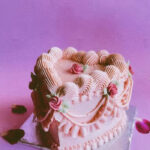 Vintage Cakes - pink heart