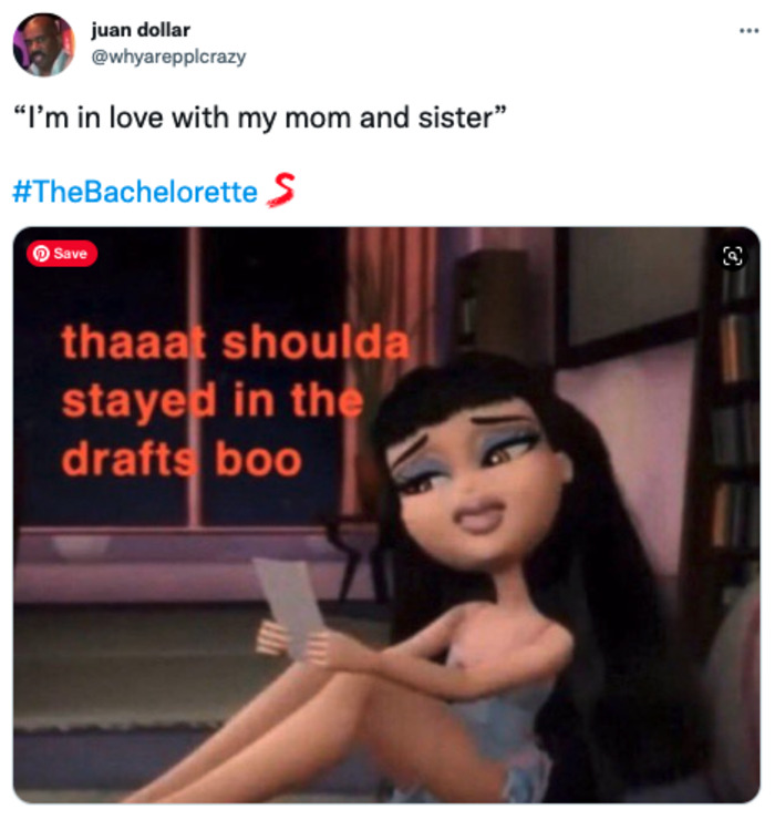 Bachelorette 2022 Memes - mom and sister