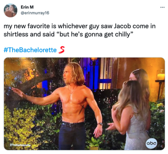 Bachelorette 2022 Memes - shirtless jacob