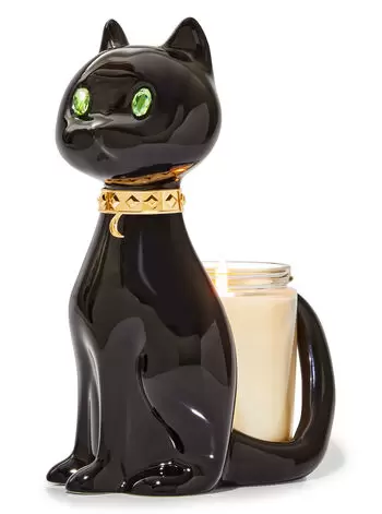Bath and Body Works Halloween 2022 - cat candle holder
