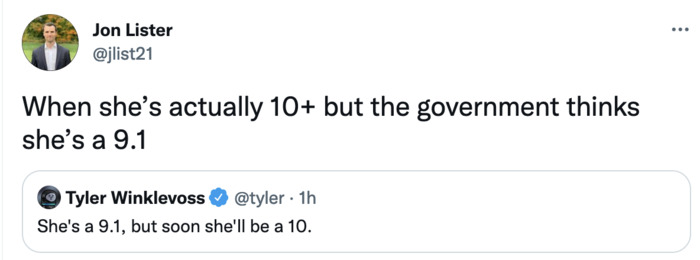 She's a 9.1 Memes Tweets - government