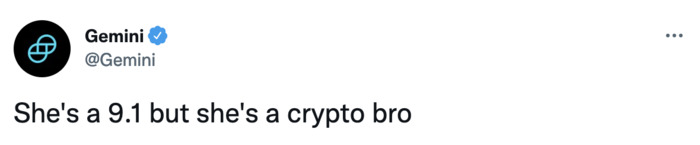 She's a 9.1 Memes Tweets - crypto bro