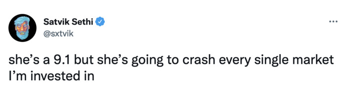 She's a 9.1 Memes Tweets - market crash