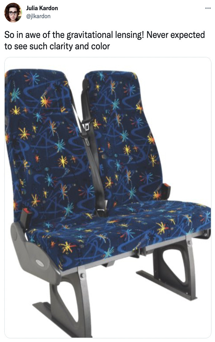 Webb Telescope Memes Tweets - bus chairs