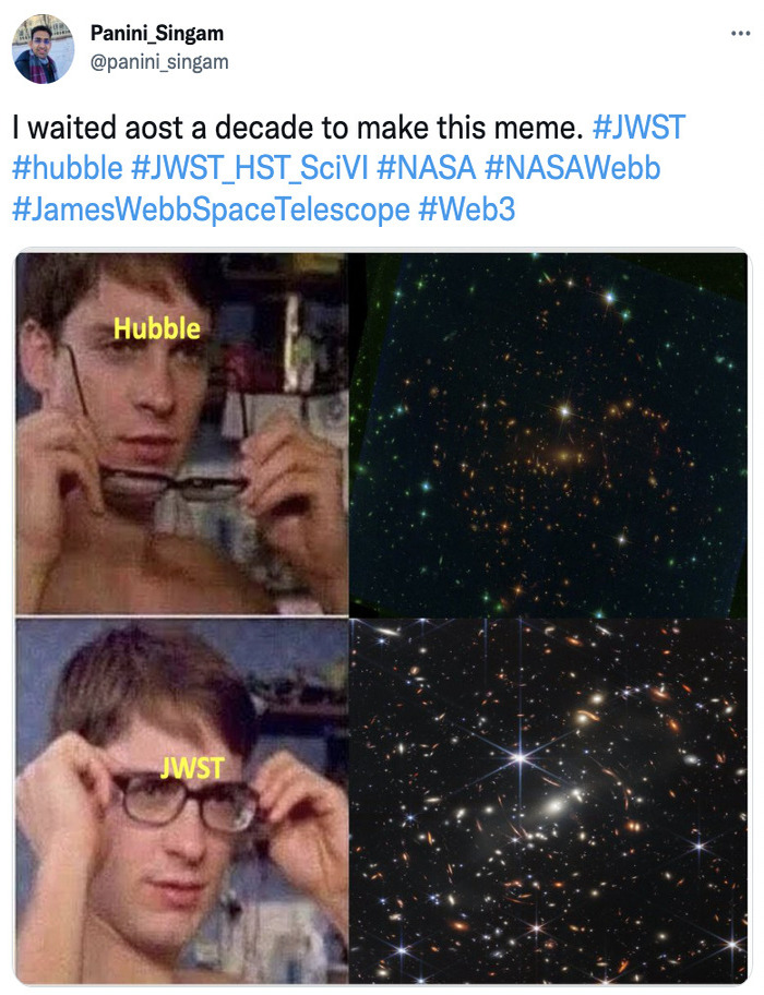 Webb Telescope Memes Tweets - spiderman