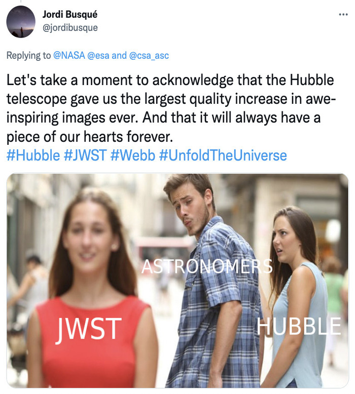 Webb Telescope Memes Tweets - boyfriend checking out girl meme