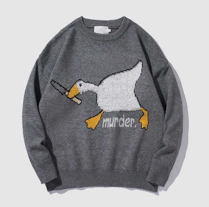 Best Halloween Sweaters - Murder Goose