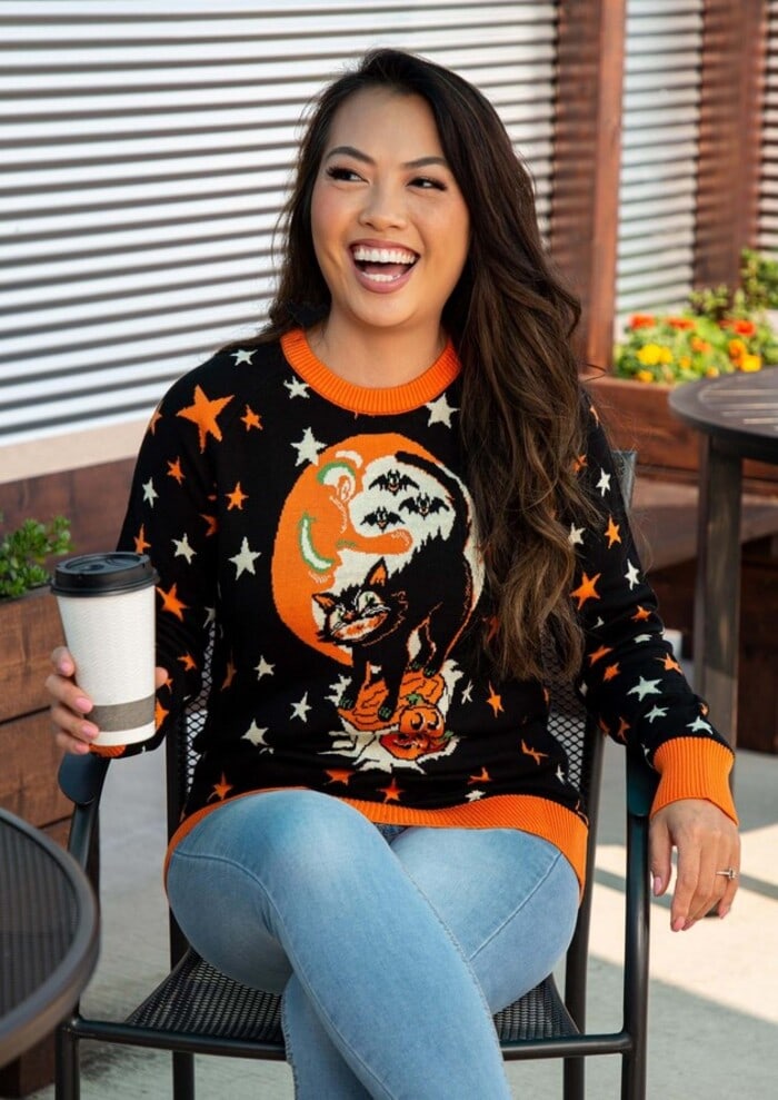 Best Halloween Sweaters - Cat Ugly Sweater