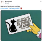 Daemon Targaryen Tweets Memes - simpsons cat burgular card