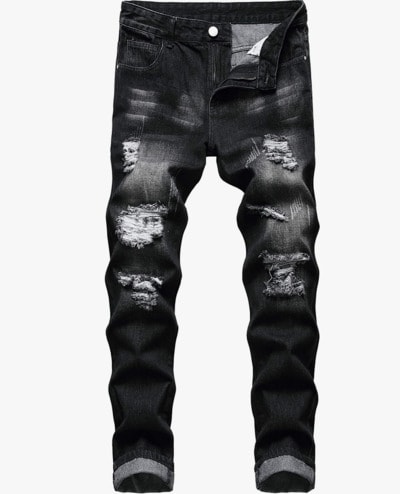 Eddie Munson Halloween Costume - distressed black jeans