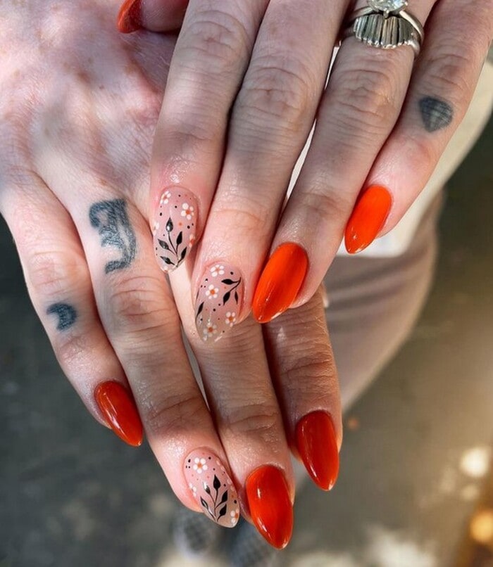 Fall Nail Art - Fall Florals