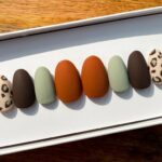 Fall Nail Art - Autumn Color Palette Leopard Print (Matte) Press On Nails