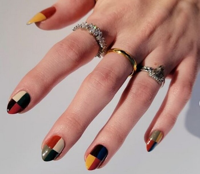 Fall Nail Art - Color Block