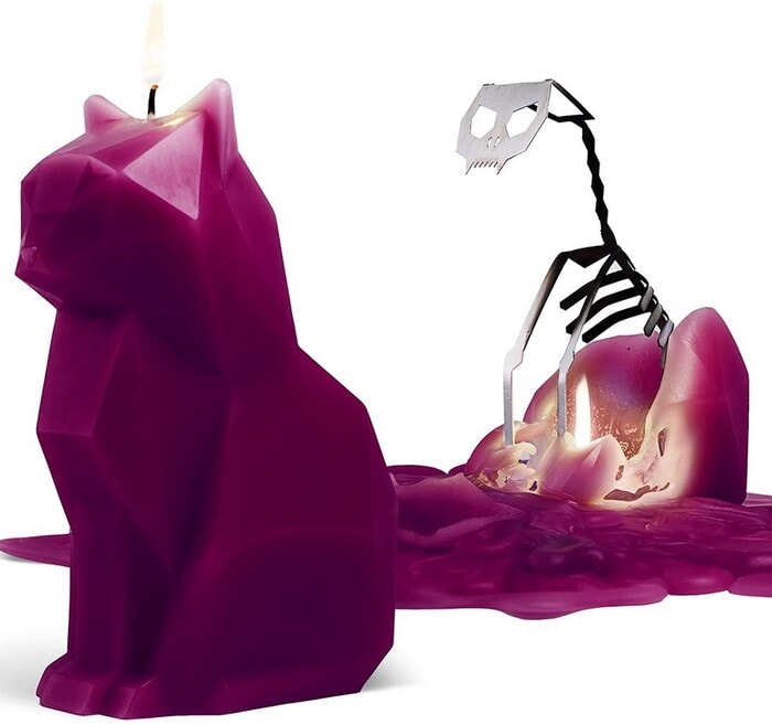 Halloween Candles - PyroPet Cat Skeleton Candle