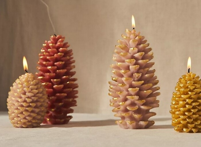Halloween Candles - Pinecone Candle