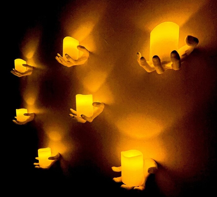 Halloween Candles - Creepy Hands Wall Candles