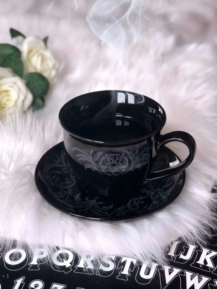 Halloween Coffee Mugs - Morticia teacup
