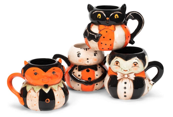 Halloween Coffee Mugs - dolomite set
