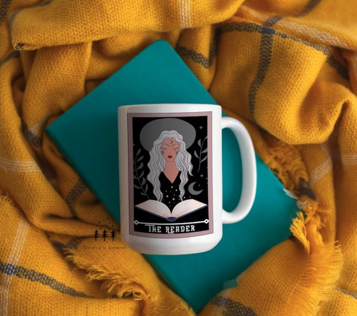 Halloween Coffee Mugs - The Reader Tarot Card