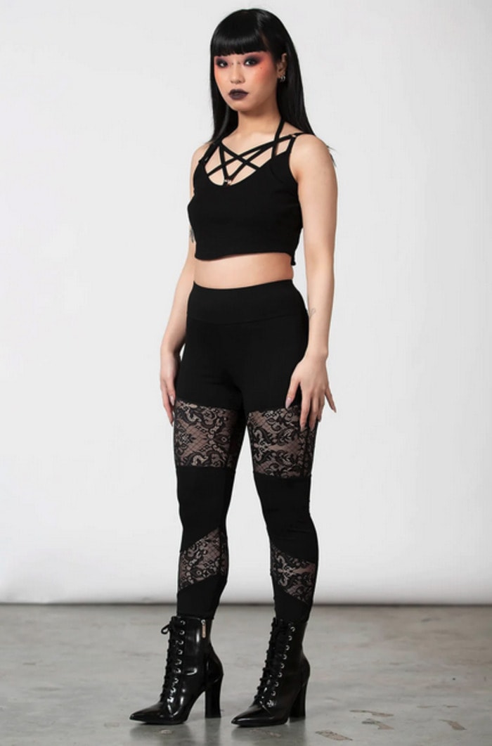 Halloween Leggings Ideas - lacy black